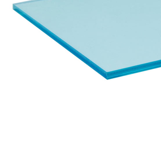 Bords coupés - Plexiglass bleu clair transparent pour la découpe au laser