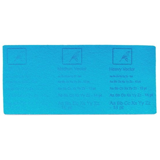 Engraving example - light blue felt for laser cutting