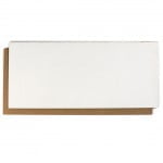 Échantillon - carton à micro-ondes blanc et brun et découpe au laser