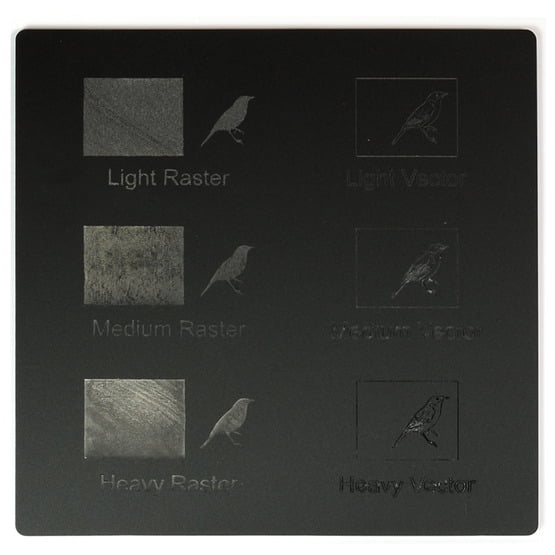 Exemple de gravure - plexiglas noir satiné pour découpe laser