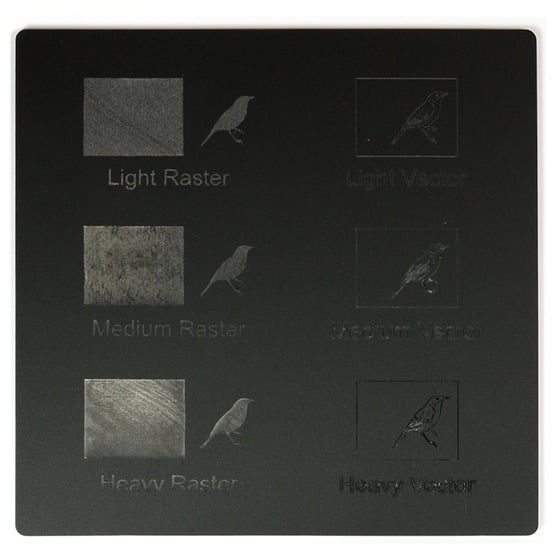 Engraving example - Black frosted plexiglass for laser cutting