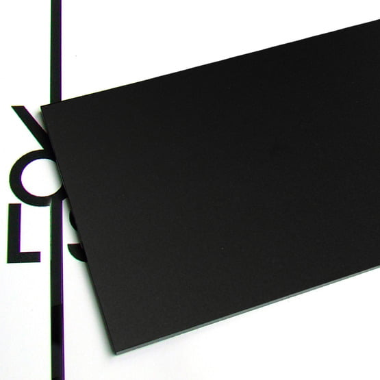 Dalles de satin noir Acrylique - feuilles de plexiglas