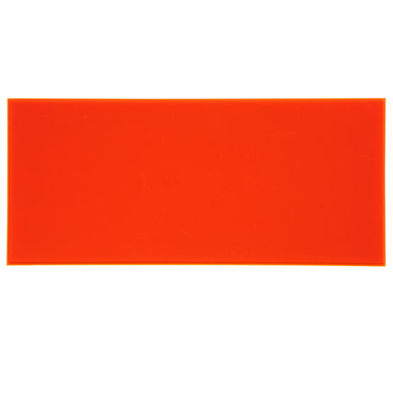Sample - fluorescent red plexiglass for laser cutting