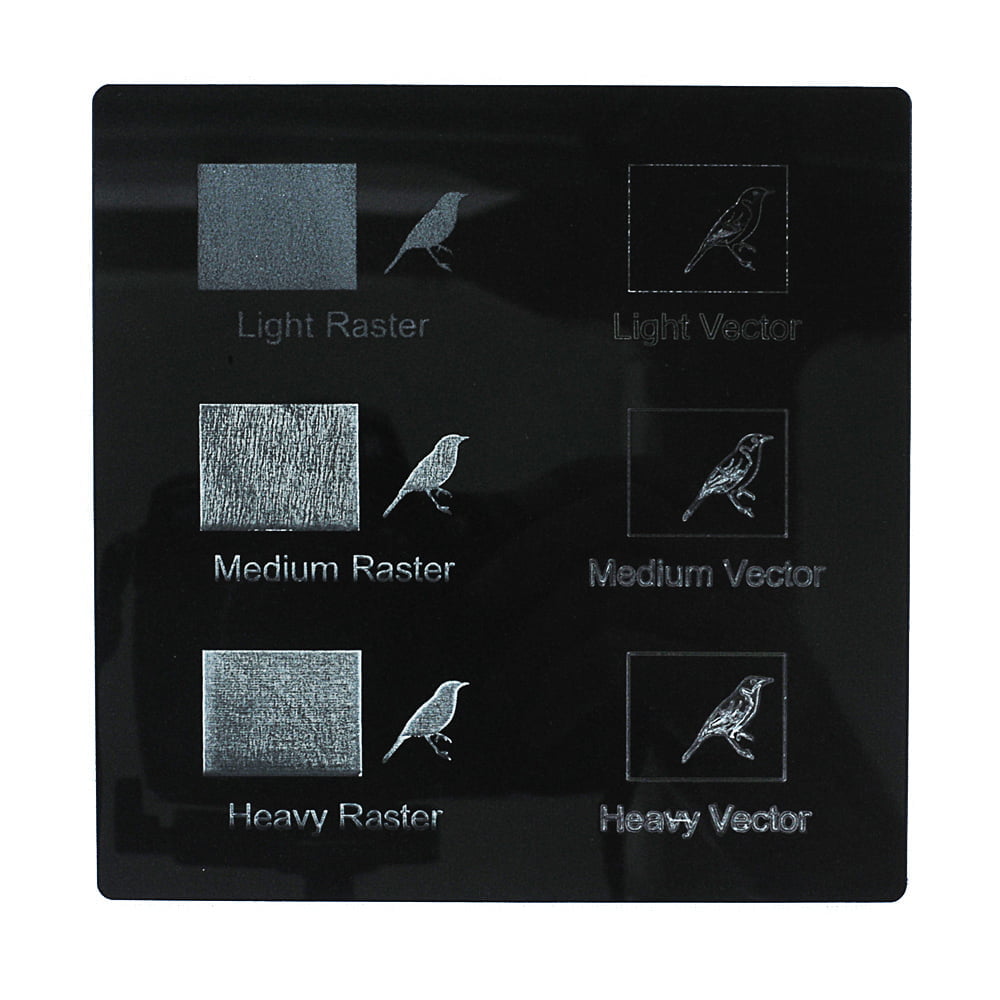 Metalized black plexiglass - laser engraving