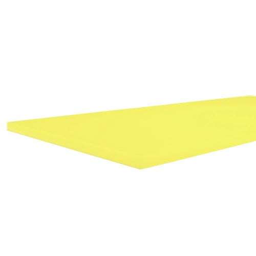 Bords coupés - Plexiglass jaune citron pour la découpe au laser