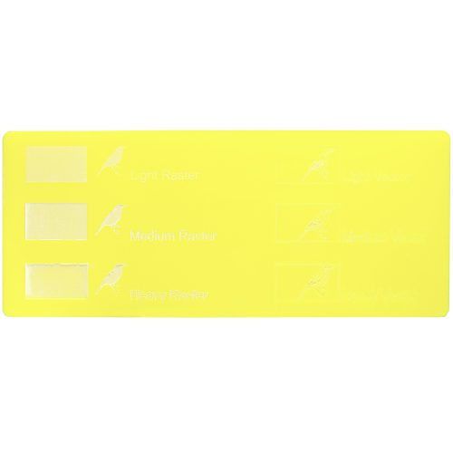 Engraving example - Lemon yellow Plexiglass for laser cutting