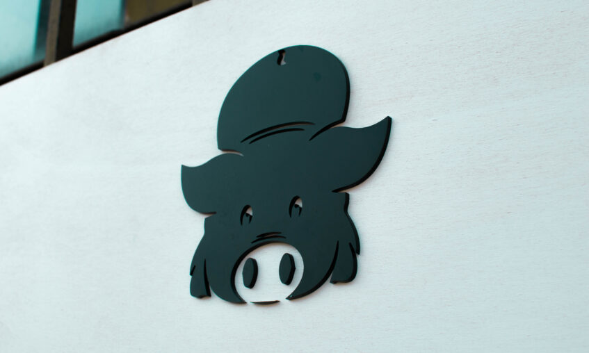 Logo detail in plexiglass