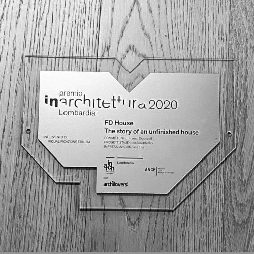 Premio in plexiglass inciso
