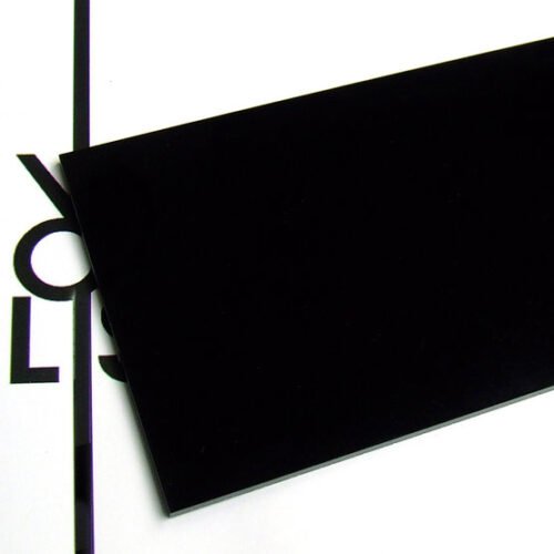 Superficie - plexiglass nero lucido riciclato per il taglio laser