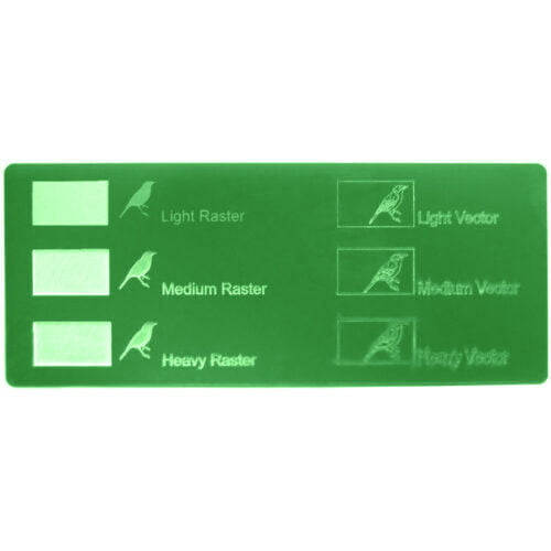 Esempio incisione - Plexiglass verde per il taglio laser