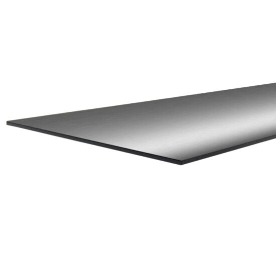 No.27171-S - Targa per porta guardaroba, in alluminio, effetto acciaio INOX, 160 x 40 mm, autoadesiva