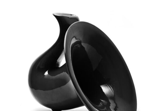 Saxo-phone totodesign in ceramica nera e stampa 3d