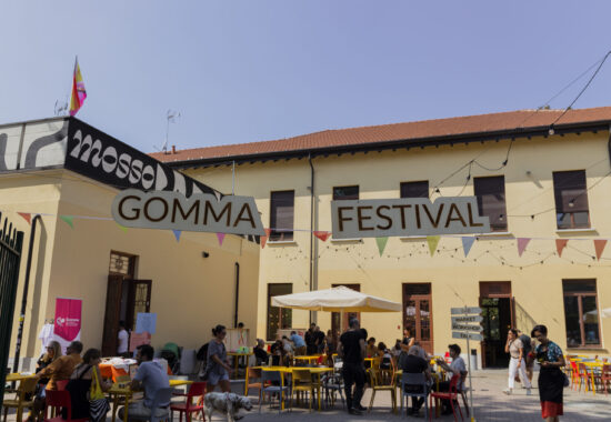 wayfinding kit for GOMMA festival - insegna principale