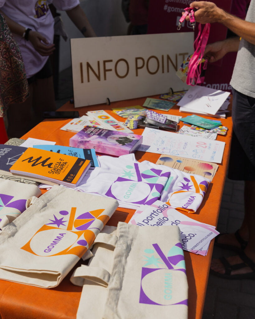 wayfinding kit for GOMMA festival info point