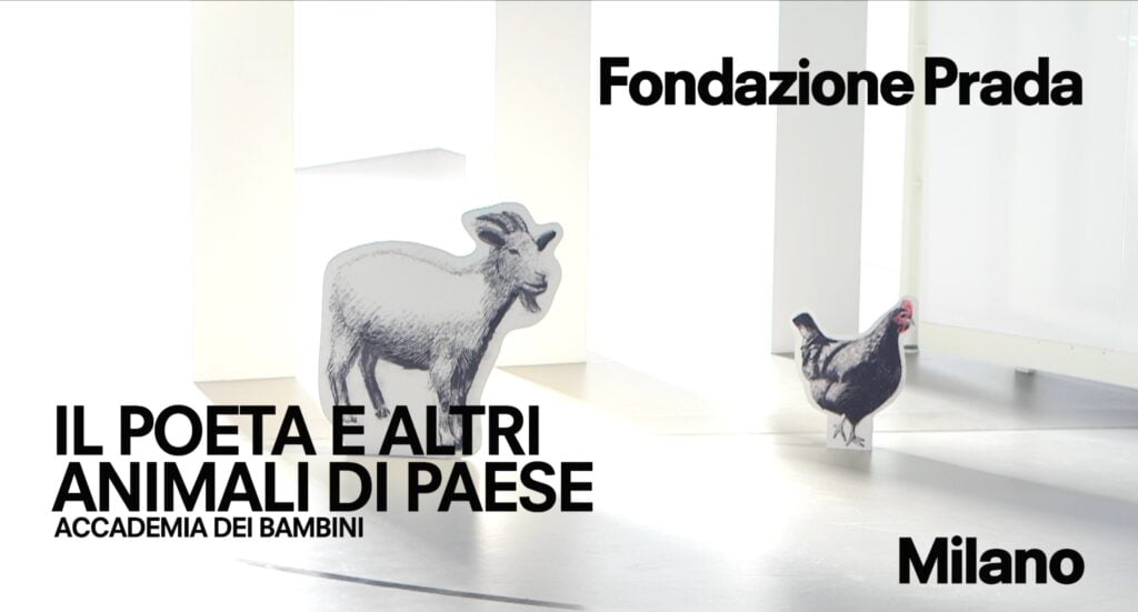 allestimento Fondazione Prada Accademia dei Bambini - il poeta e altri animali di paese
