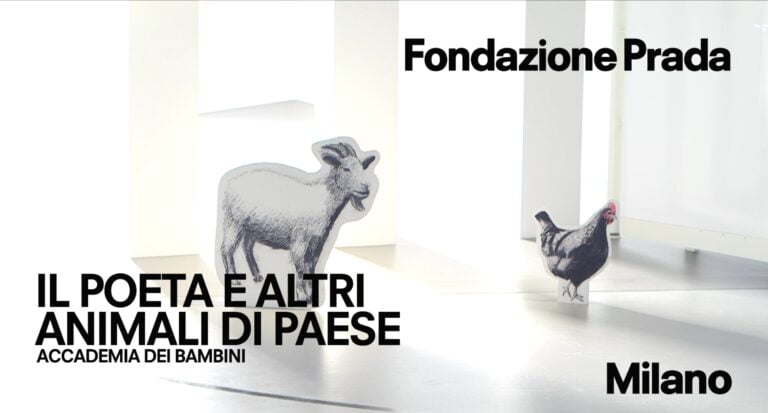 Installation of the Fondazione Prada Children's Academy - the poet and other village animals