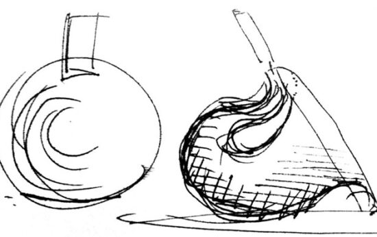 Saxophone amplificatore passivo in ceramica - sketch Saxophone amplificatore passivo in ceramica - sketch